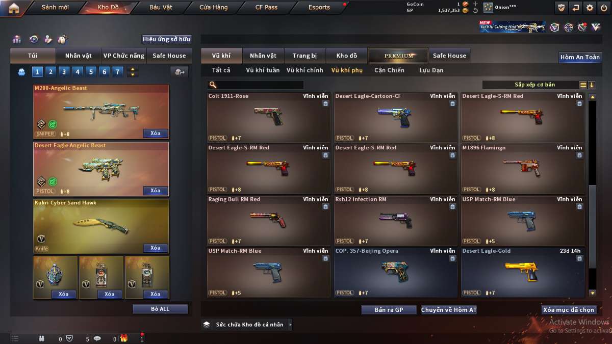 shop acc cf uy tin gia re